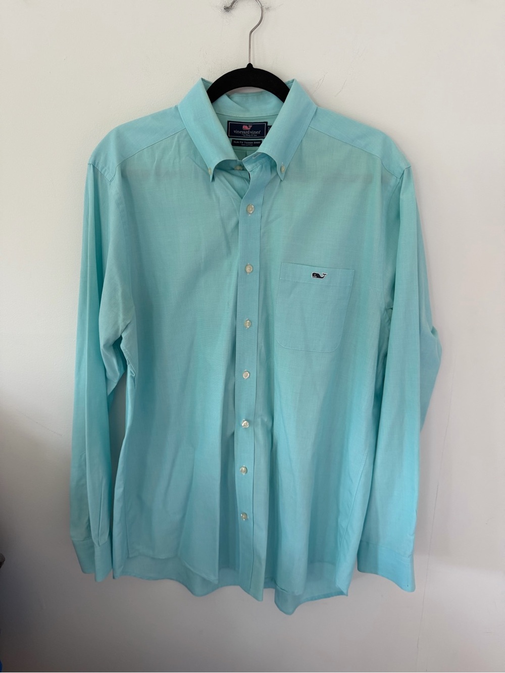 Vineyard Vines Light Aqua Long-Sleeve Button-Down Shirt